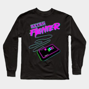 RETRO FIGHTER-PINK Long Sleeve T-Shirt